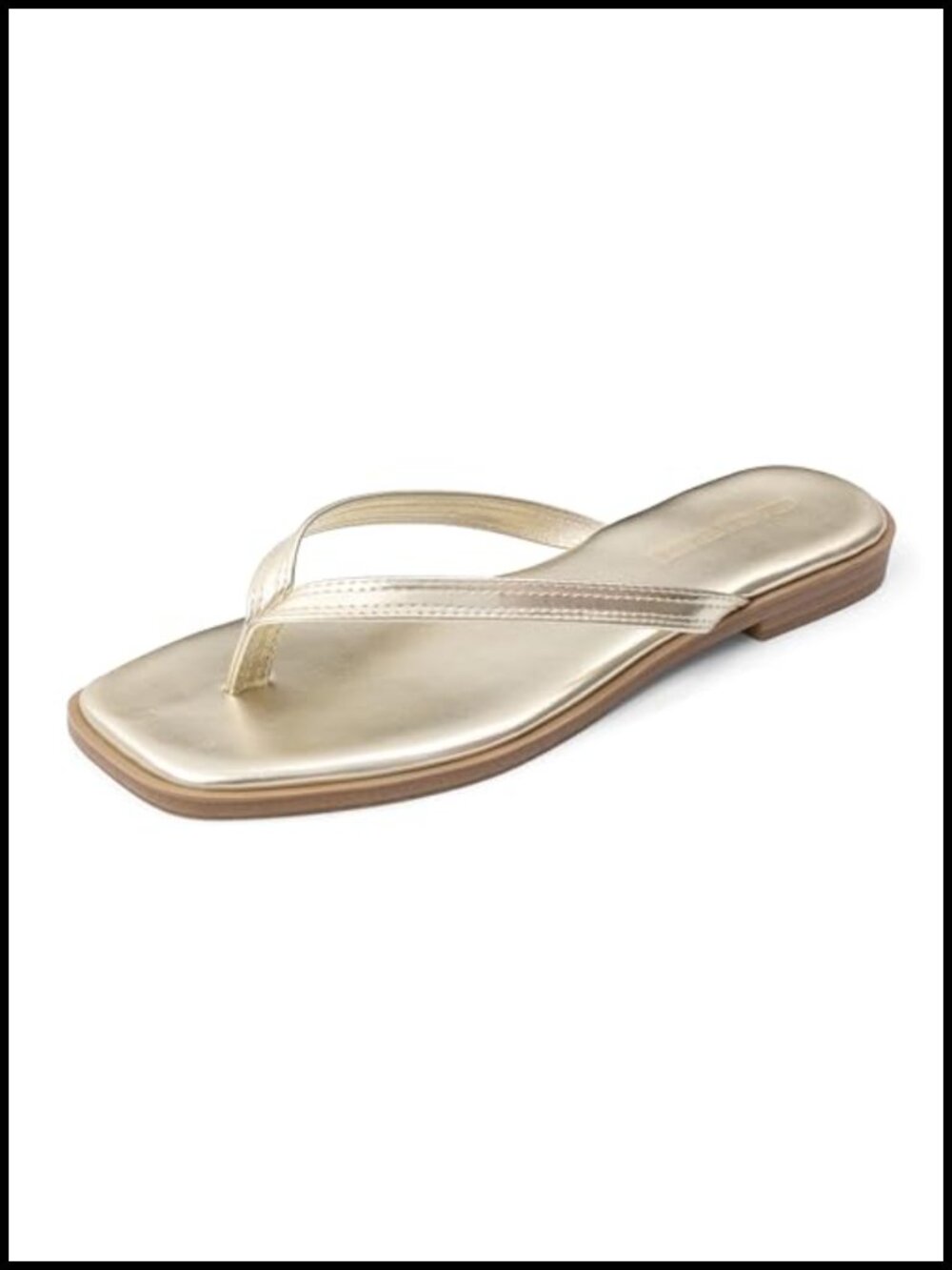 Women's Round Toe Thong Sandals Comfortable Summer Beach Slip On Slides Flat